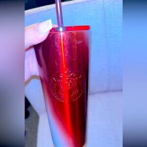 Red Starbucks coffee cup